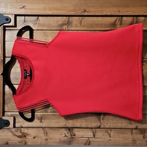 Dynamite Cherry Red Lace Racerback Tank Top Size S